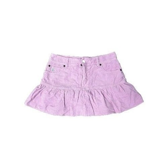 Ralph Lauren Pink Courdoiry Mini Skirt Sz 14 Ruffles Y2k Cute‎ - Picture 1 of 6